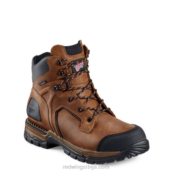 браон DHPH69 Red Wing Ворк - стиле 4435 мушке 8-инчне водоотпорне сигурносне чизме са заштитним прстима