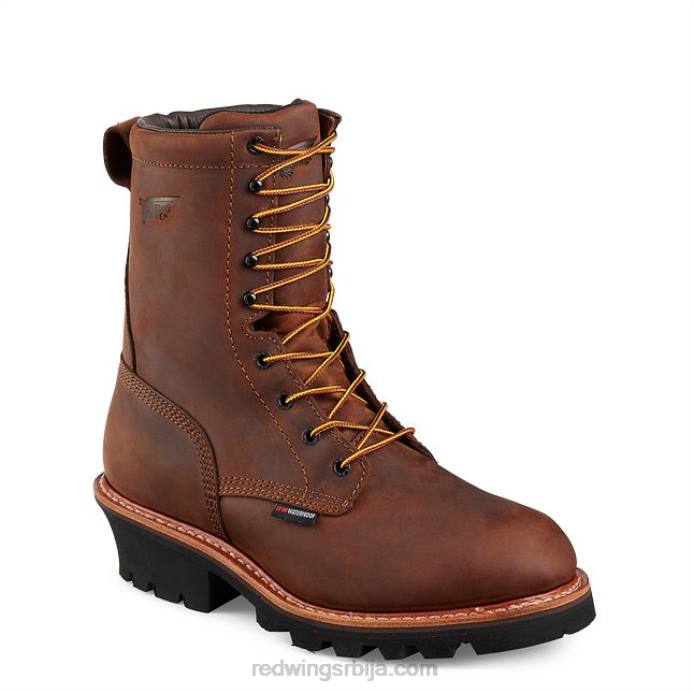браон DHPH85 Red Wing Ворк - стиле 6617 традеман мушке 6-инчне водоотпорне сигурносне чизме са бочним патентним затварачем