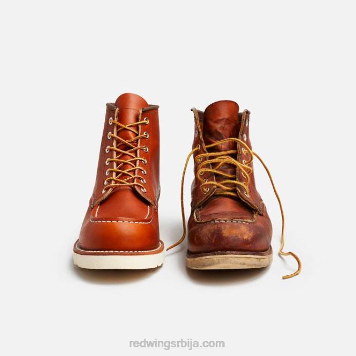 браон DHPH173 Red Wing Херитаге - стиле 8138 цлассиц моц мушке чизме од 6 инча од уљно мрље коже