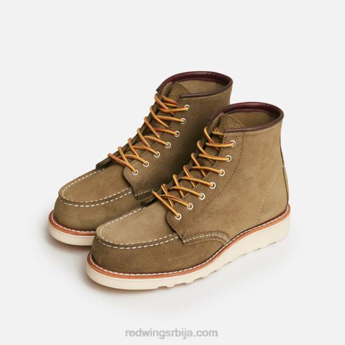 маслина DHPH195 Red Wing Херитаге - стиле 3417 6-инчне класичне моц женске кратке чизме од блеф коже