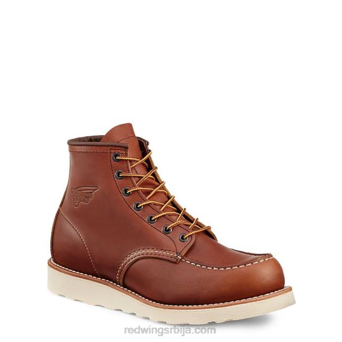 браон DHPH19 Red Wing стил 96548 кожни каиш мушки каиш од дакота коже