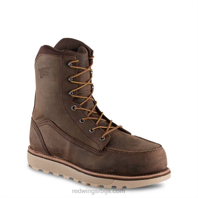 тан DHPH126 Red Wing Ворк - стиле 2418 трацтион тред мушке водоотпорне сигурносне чизме од 8 инча