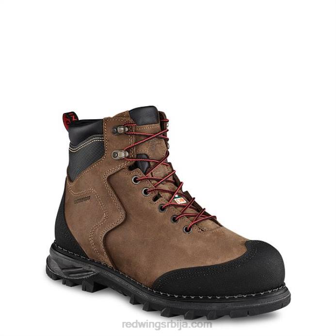 браон DHPH107 Red Wing Ворк - стиле 2411 бурнсиде мушке водоотпорне сигурносне чизме од 6 инча