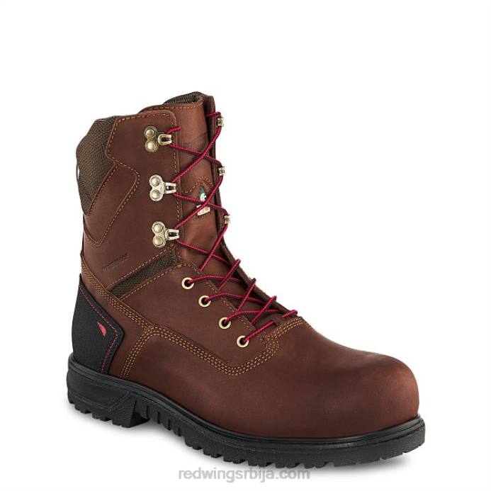 браон DHPH98 Red Wing Ворк - стиле 435 кинг тое мушке водоотпорне чизме са меким прстима од 6 инча
