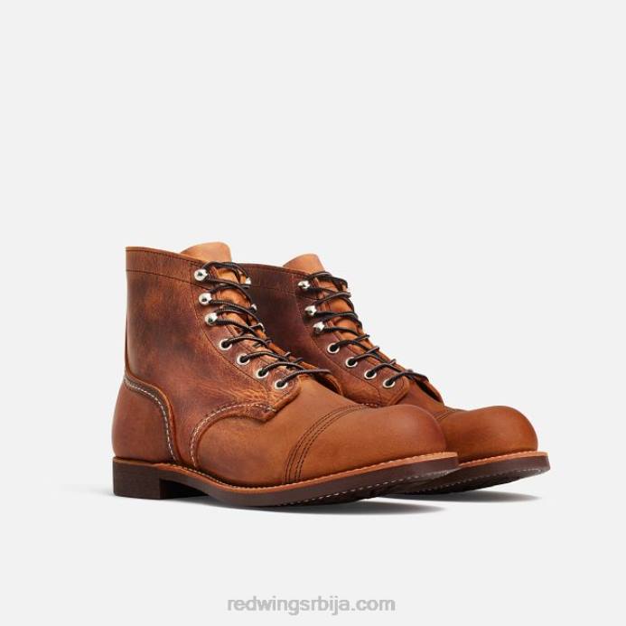 бакар DHPH166 Red Wing Херитаге - стиле 8084 ирон рангер мушке чизме од 6 инча од коже