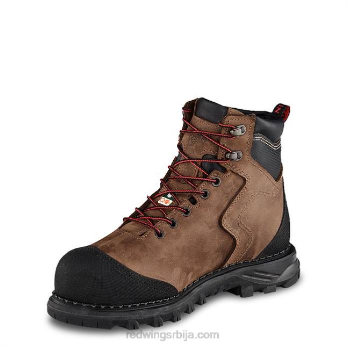 браон DHPH107 Red Wing Ворк - стиле 2411 бурнсиде мушке водоотпорне сигурносне чизме од 6 инча