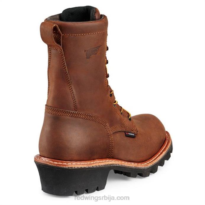 браон DHPH115 Red Wing ворк - стиле 2219 Логгермак мушке изоловане водоотпорне заштитне чизме од 9 инча