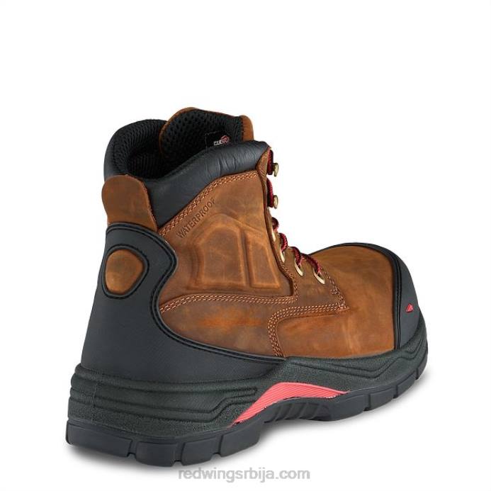браон DHPH120 Red Wing Ворк - стиле 4436 мушке 11-инчне водоотпорне сигурносне чизме са метгуардом на навлачење