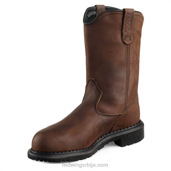 браон DHPH121 Red Wing ворк - стиле 2405 суперсоле 20 мушке 11-инчне сигурносне чизме на навлачење