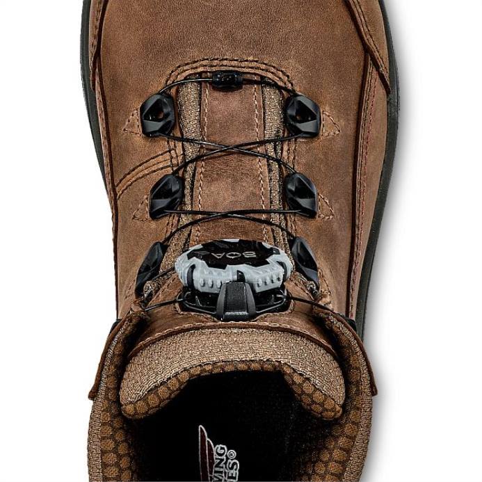 браон DHPH152 Red Wing рад - стил 3542 професионалне женске 6-инчне водоотпорне ЦСА сигурносне чизме за планинарење