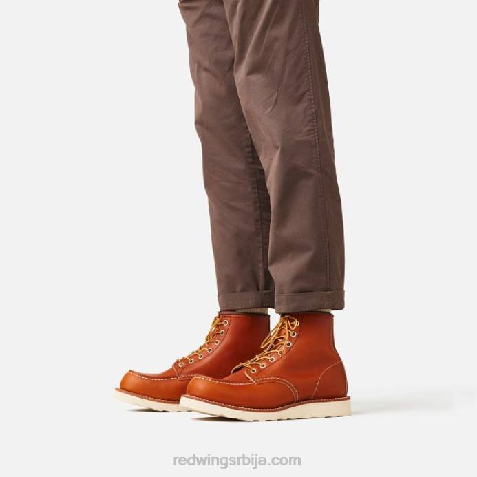 браон DHPH173 Red Wing Херитаге - стиле 8138 цлассиц моц мушке чизме од 6 инча од уљно мрље коже