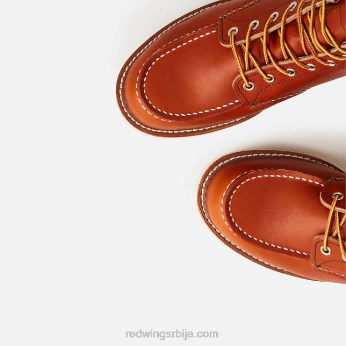 браон DHPH173 Red Wing Херитаге - стиле 8138 цлассиц моц мушке чизме од 6 инча од уљно мрље коже
