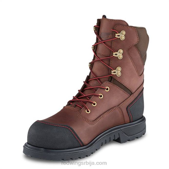 браон DHPH67 Red Wing Ворк - стиле 4499 трувелт мушке 10-инчне водоотпорне сигурносне чизме метгуард