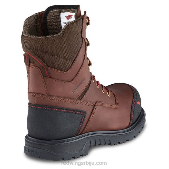 браон DHPH67 Red Wing Ворк - стиле 4499 трувелт мушке 10-инчне водоотпорне сигурносне чизме метгуард