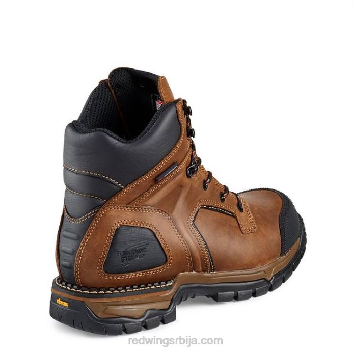 браон DHPH69 Red Wing Ворк - стиле 4435 мушке 8-инчне водоотпорне сигурносне чизме са заштитним прстима