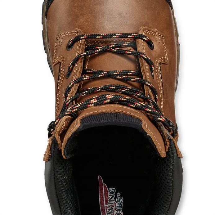 браон DHPH69 Red Wing Ворк - стиле 4435 мушке 8-инчне водоотпорне сигурносне чизме са заштитним прстима