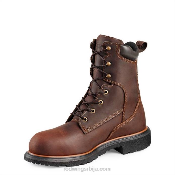 браон DHPH81 Red Wing Ворк - стиле 1132 суперсоле мушке 11-инчне чизме на вучење са меким прстима