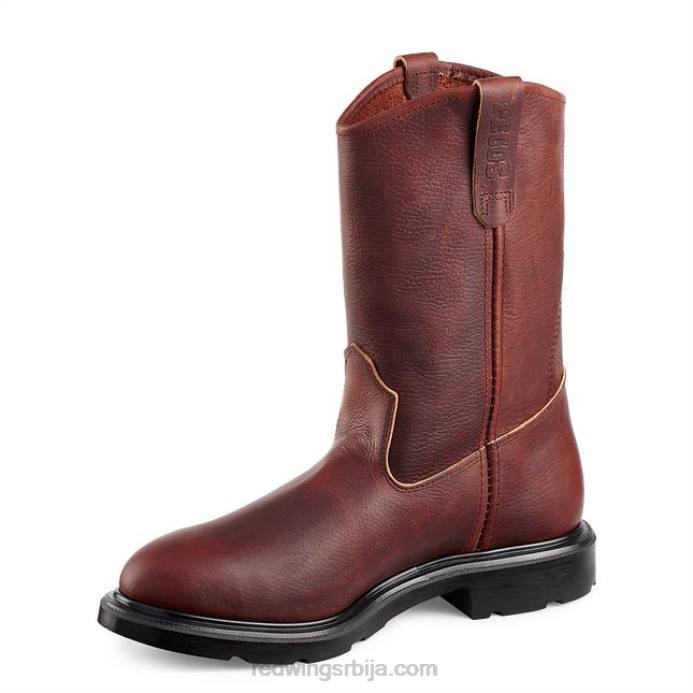 браон DHPH82 Red Wing Ворк - стиле 1105 суперсоле мушке 11-инчне чизме на вучење са меким прстима
