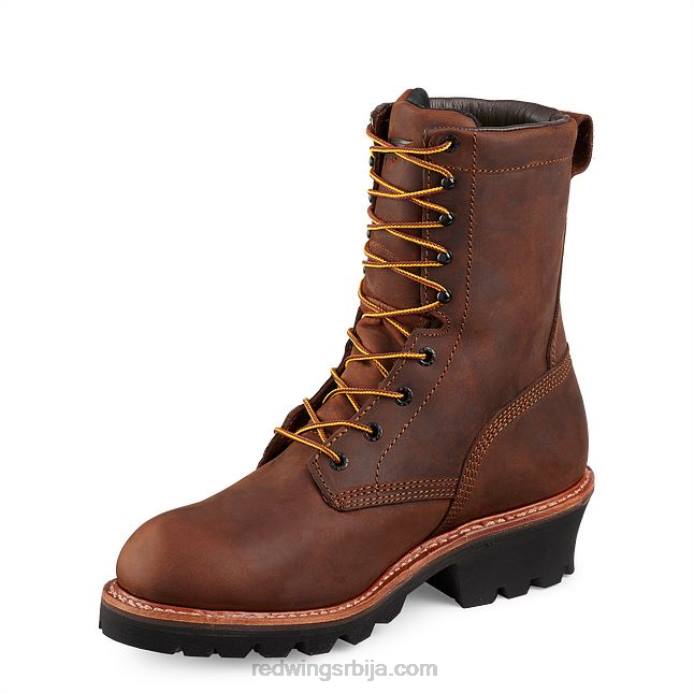 браон DHPH85 Red Wing Ворк - стиле 6617 традеман мушке 6-инчне водоотпорне сигурносне чизме са бочним патентним затварачем