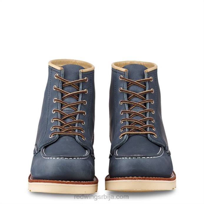 индиго DHPH190 Red Wing Херитаге - стиле 3383 6-инчна класична моц женска кратка чизма од ивице коже