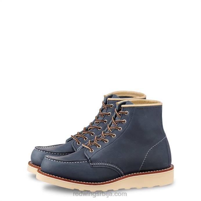 индиго DHPH190 Red Wing Херитаге - стиле 3383 6-инчна класична моц женска кратка чизма од ивице коже