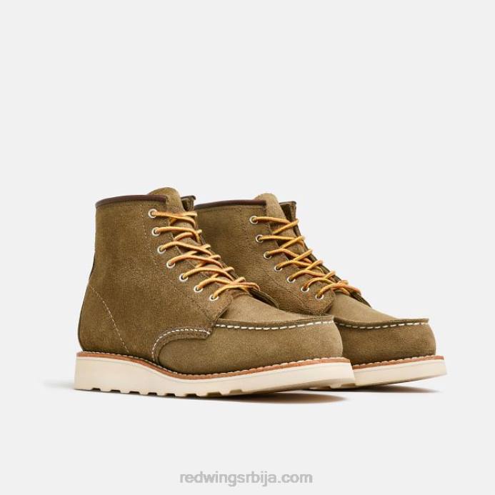маслина DHPH195 Red Wing Херитаге - стиле 3417 6-инчне класичне моц женске кратке чизме од блеф коже