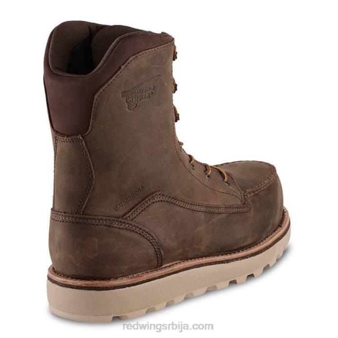 тан DHPH126 Red Wing Ворк - стиле 2418 трацтион тред мушке водоотпорне сигурносне чизме од 8 инча