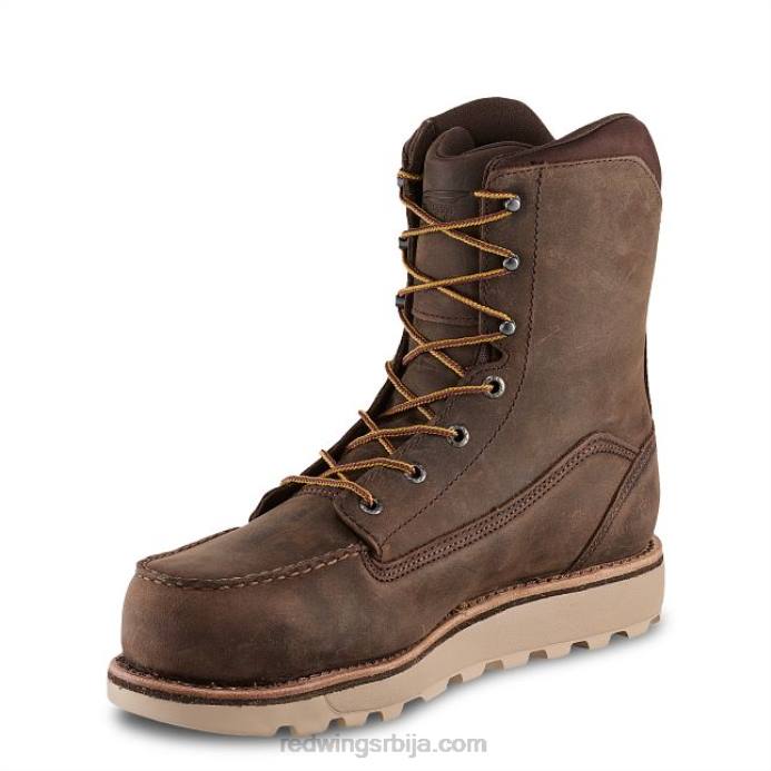 тан DHPH126 Red Wing Ворк - стиле 2418 трацтион тред мушке водоотпорне сигурносне чизме од 8 инча