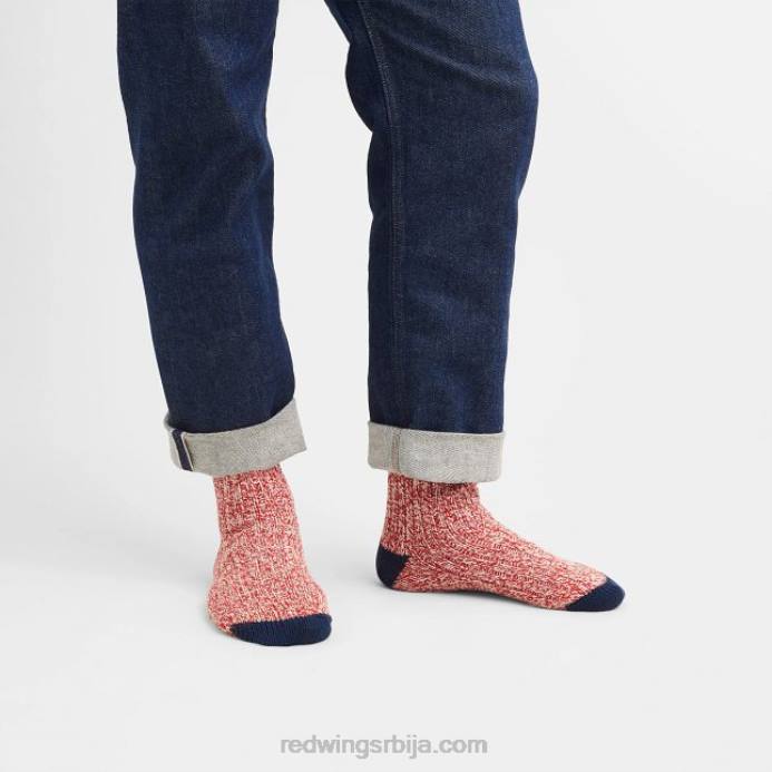 црвено/плаво DHPH223 Red Wing памучна крпа стил 97373 преко обојене чарапе унисекс чарапа