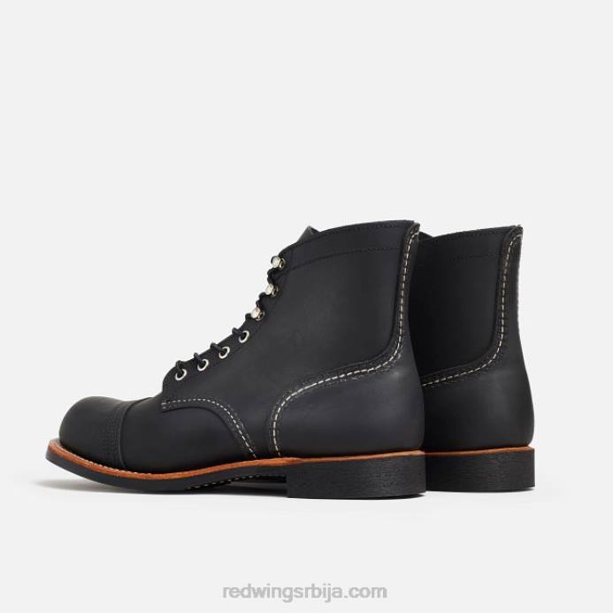 црн DHPH167 Red Wing Херитаге - стиле 8111 ирон рангер мушке чизме од 6 инча од коже