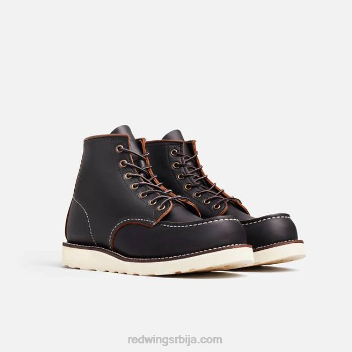 црн DHPH177 Red Wing херитаге - стиле 3322 викендица цхукка мушка цхукка од грубе и чврсте коже