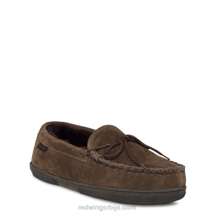 чоколада DHPH292 Red Wing стил 97522 флис подстављене суеде јулиет папуче женске скеепскин флис подстављене јулиет папуче
