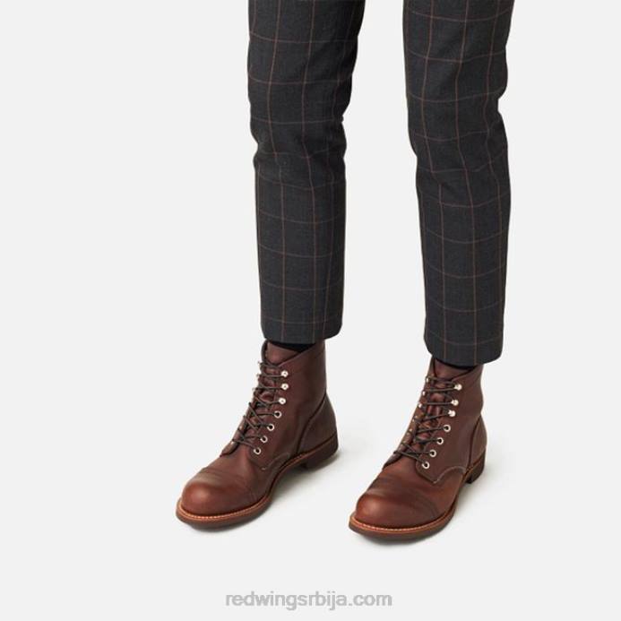 ћилибар DHPH168 Red Wing Херитаге - стиле 8083 ирон рангер мушке чизме од 6 инча од мазге коже