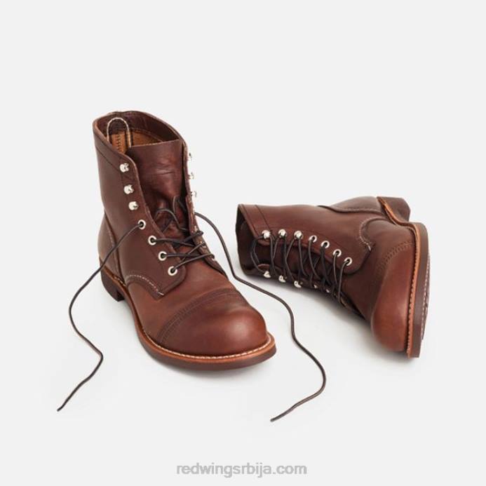 ћилибар DHPH168 Red Wing Херитаге - стиле 8083 ирон рангер мушке чизме од 6 инча од мазге коже