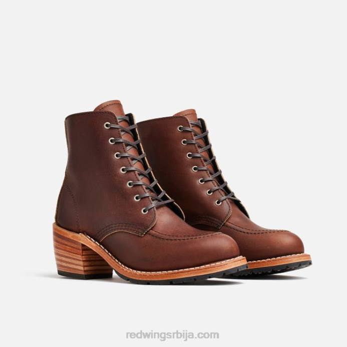 ћилибар DHPH182 Red Wing Херитаге - стиле 3403 цлара женске чизме са потпетицом од ацампо коже