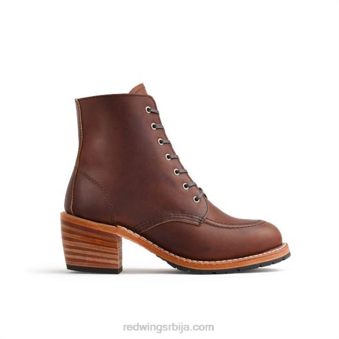 ћилибар DHPH182 Red Wing Херитаге - стиле 3403 цлара женске чизме са потпетицом од ацампо коже